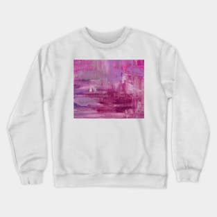 Abstract Oil Painting 3c2 Wine Fuchsia Lilac Crewneck Sweatshirt